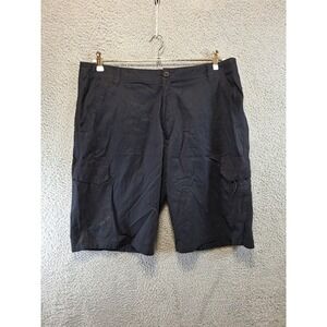 Matix Cargo Shorts Mens 38 Black Flat Front Skateboarding Streetwear Gorpcore